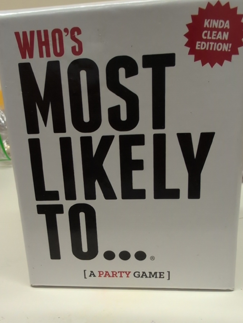 WHO'S MOST LIKELY TO... Party Game — White Edition by Who's Most Likely
